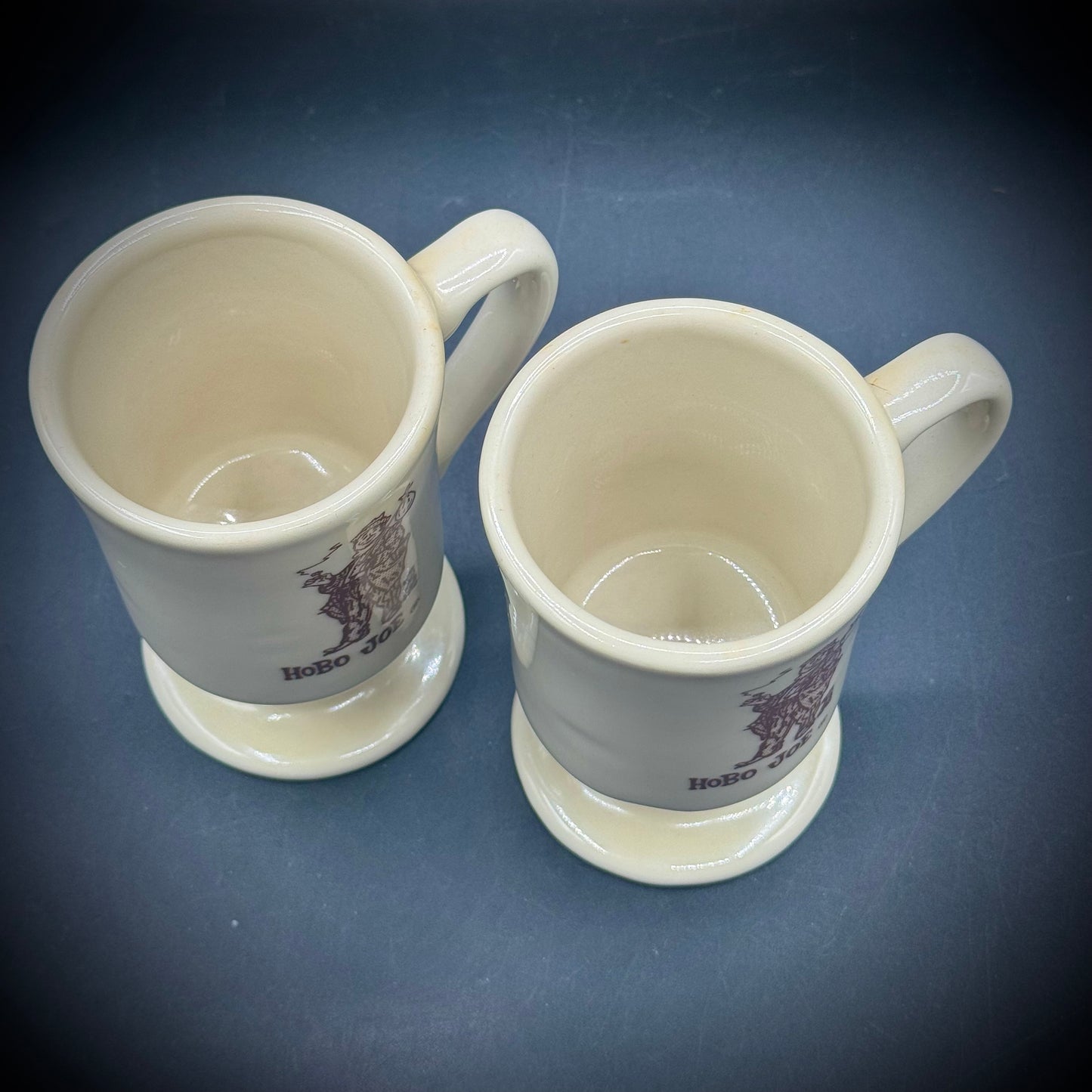 Pair of Vintage 1960s Hobo Joe Footed Coffee Mugs