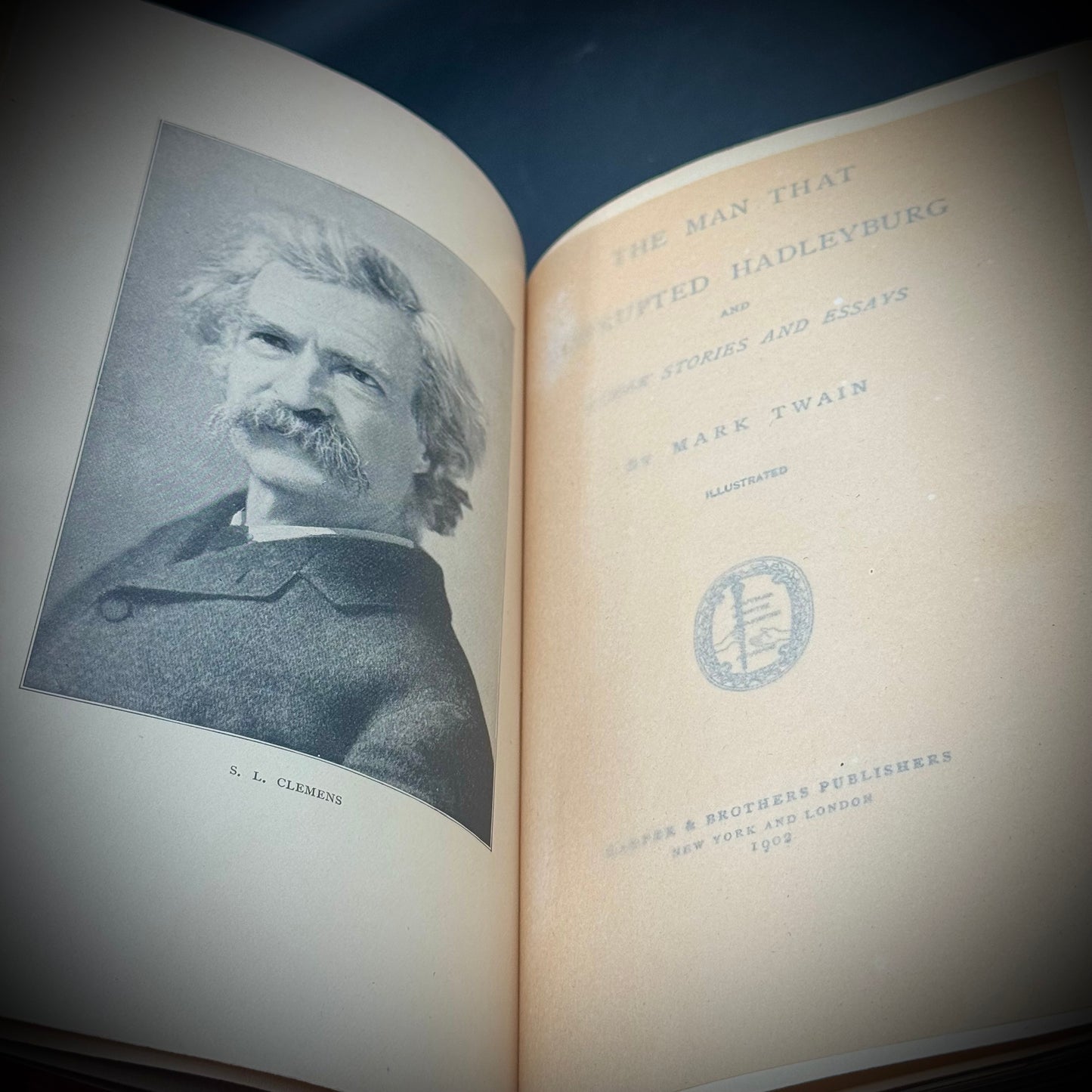 Antique 1902 Mark Twain Essays Hardcover Book