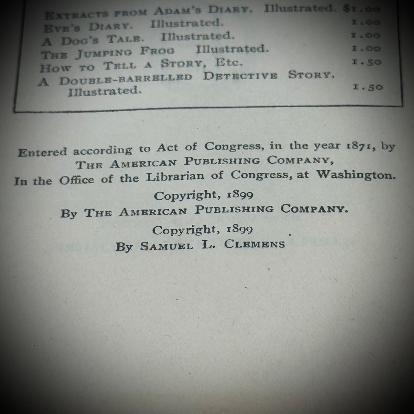 Antique 1899 Mark Twain "Roughing It" Hardcover Book