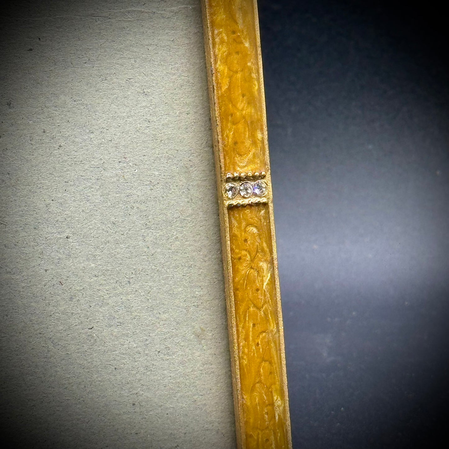 Vintage Enamel & Rhinestone Frame