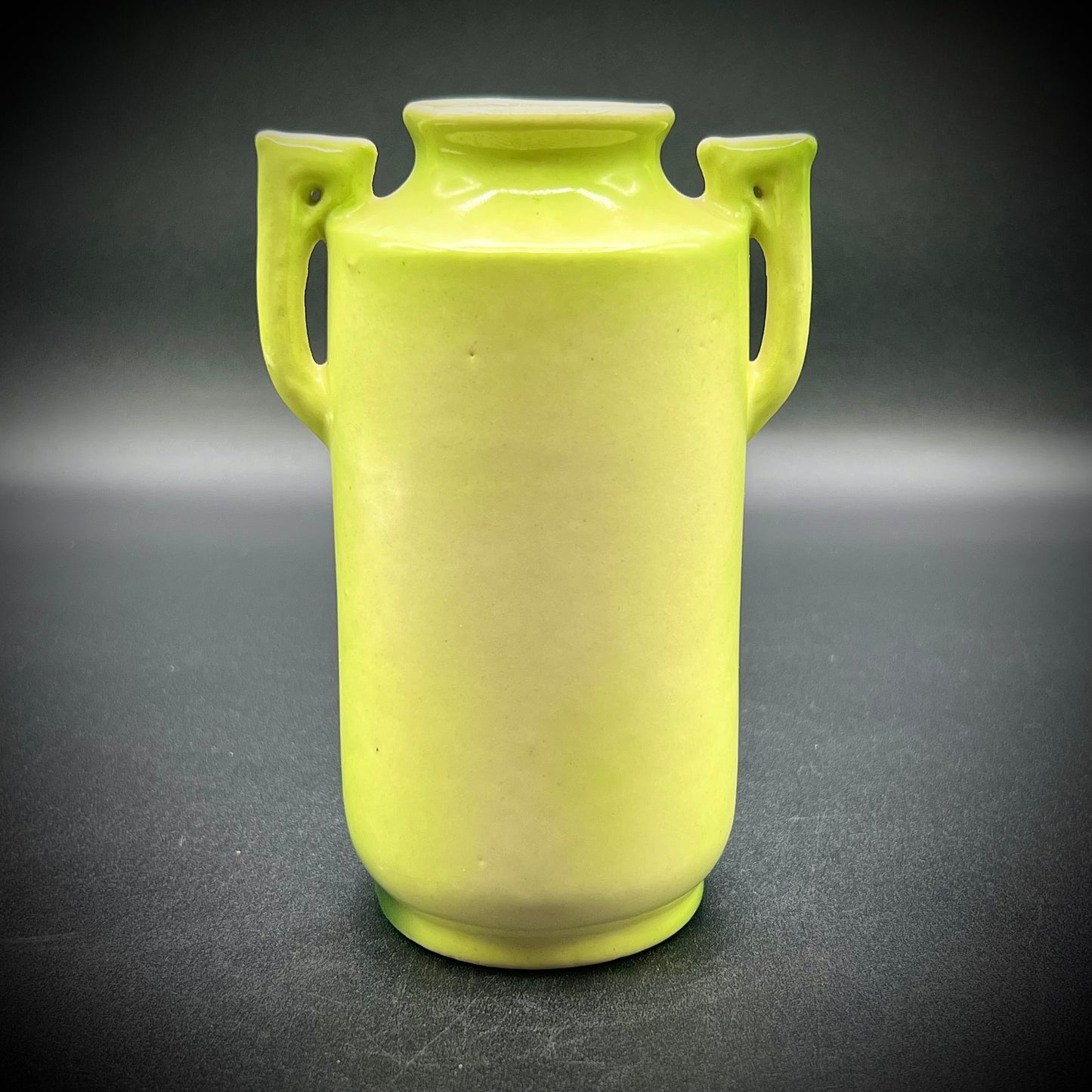 Vintage Lime Green Camel Motif Vase