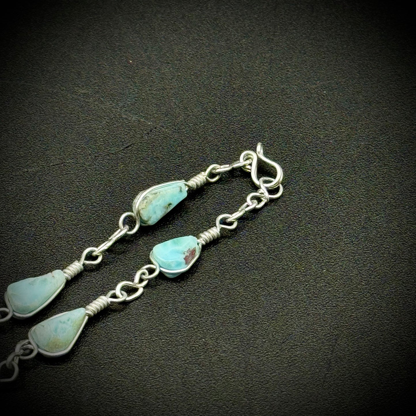 Beautiful Blue Larimar Stone Necklace