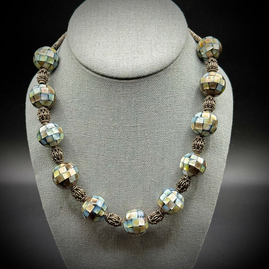 Abalone Shell Bead/Ball Necklace