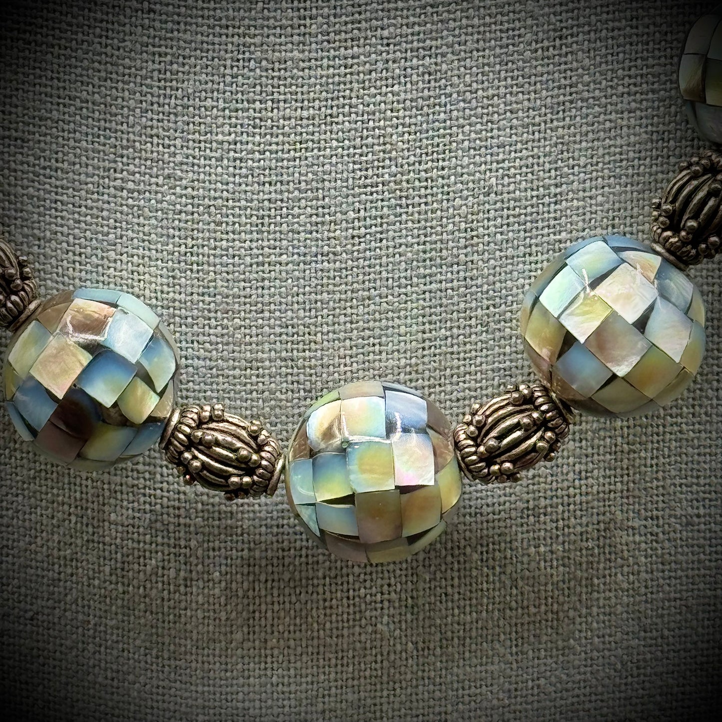 Abalone Shell Bead/Ball Necklace