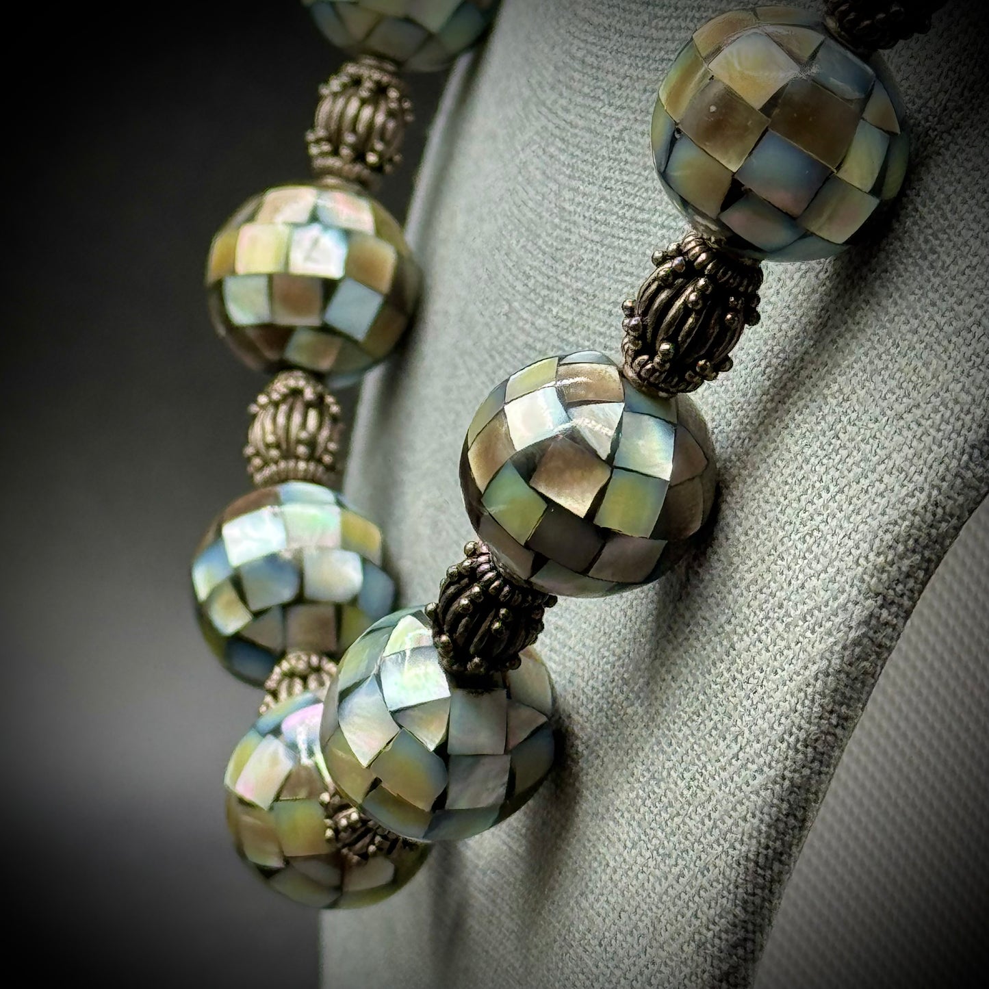 Abalone Shell Bead/Ball Necklace