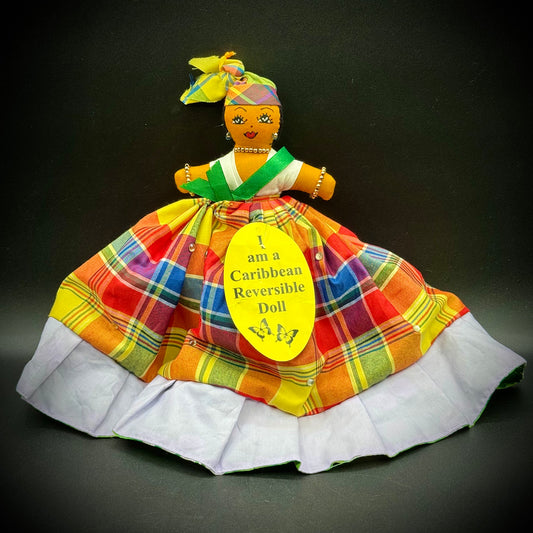 Artisan Made Caribbean Reversible Doll