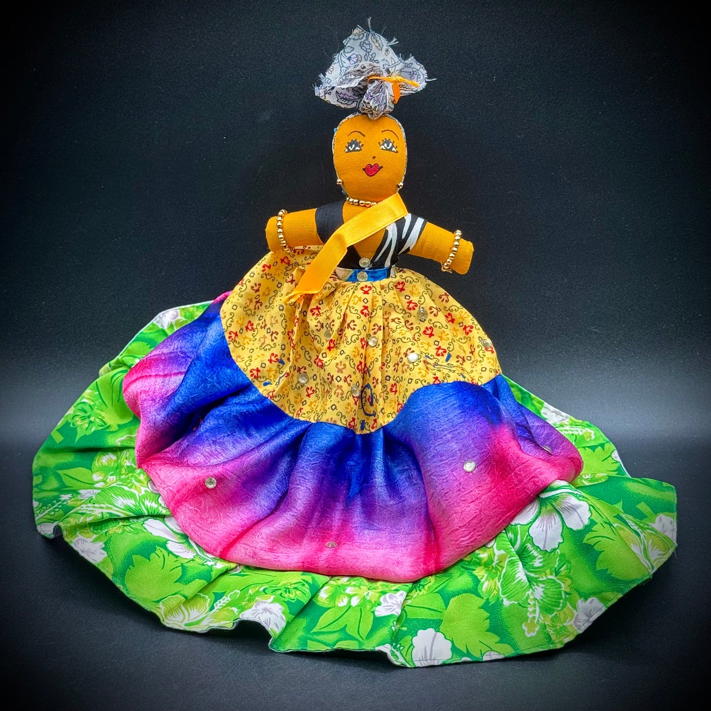 Artisan Made Caribbean Reversible Doll