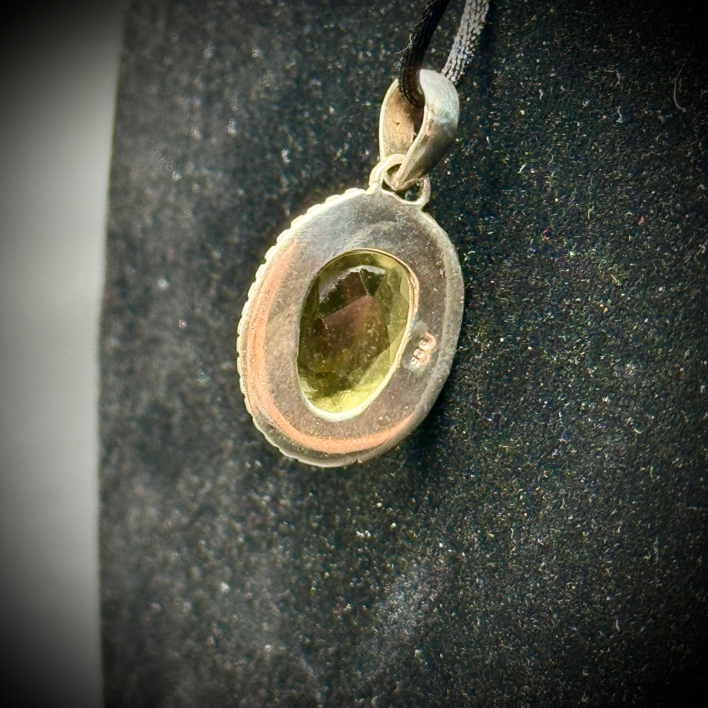 Citrine Stone Set In Sterling Silver Pendant