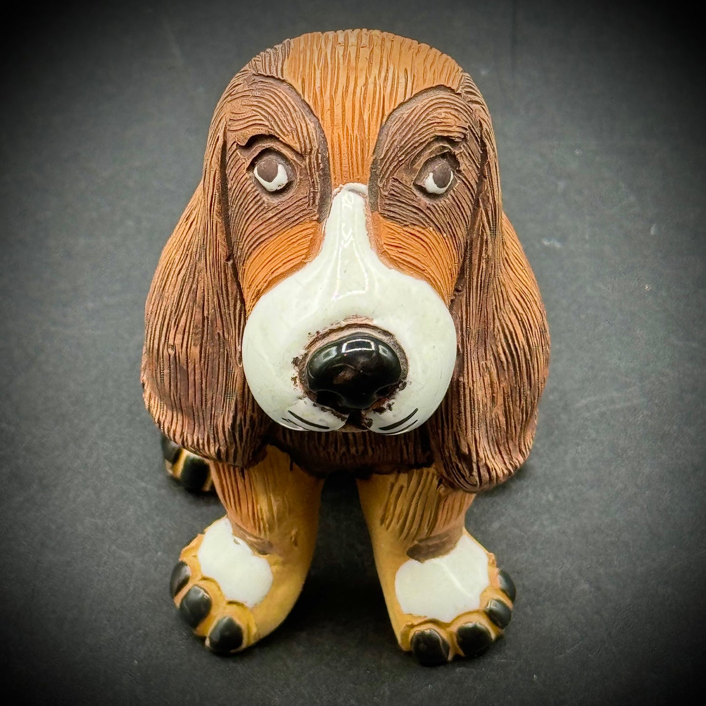 Artist Signed Rinconada Style Hound Dog Figurine