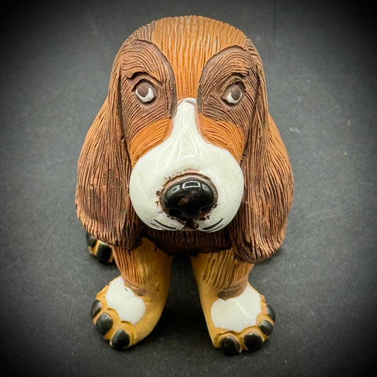 Artist Signed Rinconada Style Hound Dog Figurine