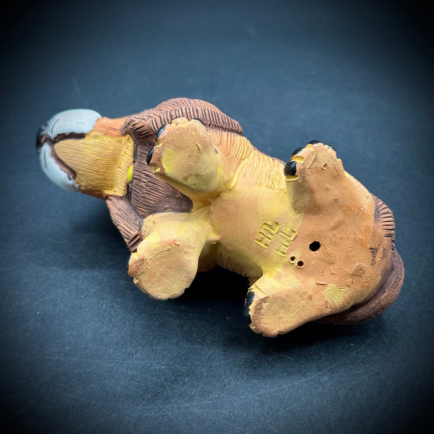 Artist Signed Rinconada Style Hound Dog Figurine
