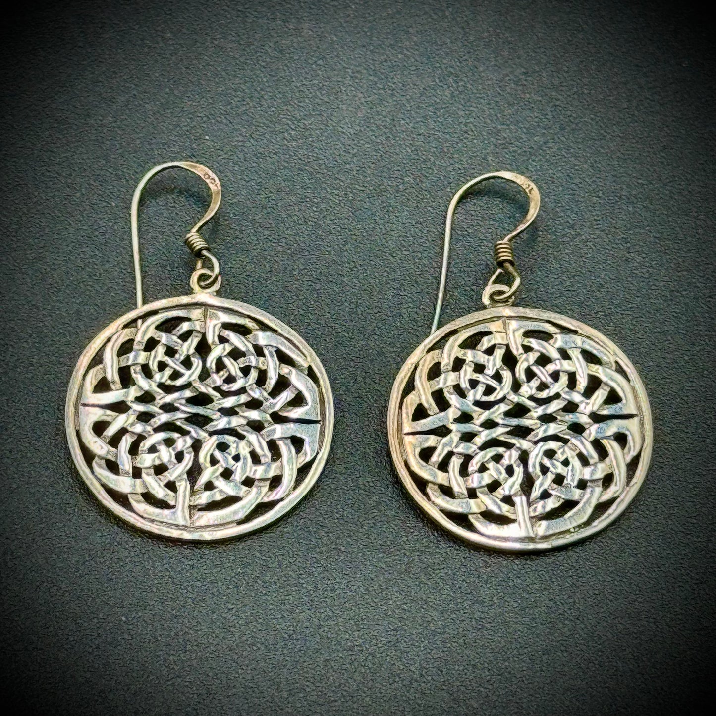 Sterling Silver Filigree Disc Earrings