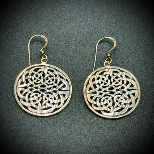 Sterling Silver Filigree Disc Earrings