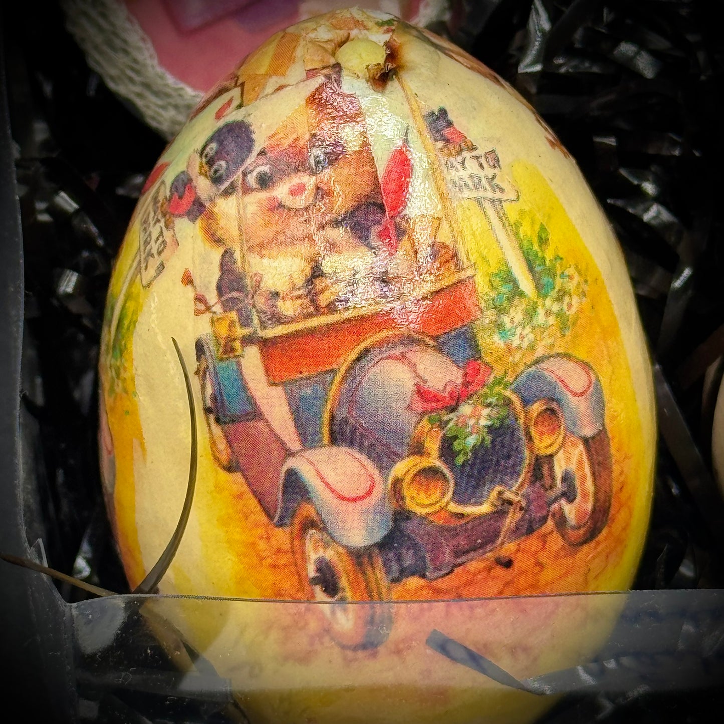 Vintage 1967 Hand Made Easter Eggs with Note