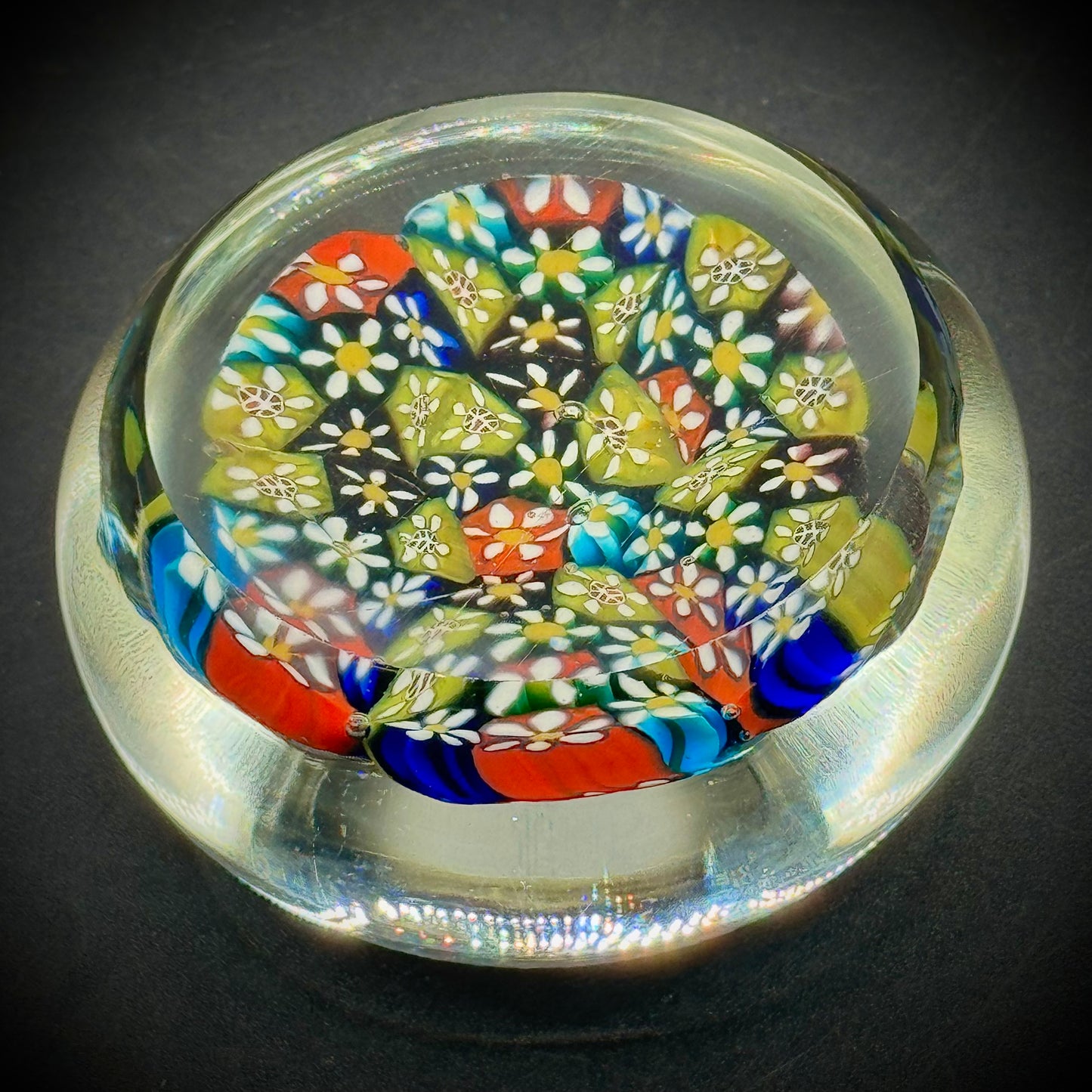 Stunning Millifiori Murano Glass Paperweight