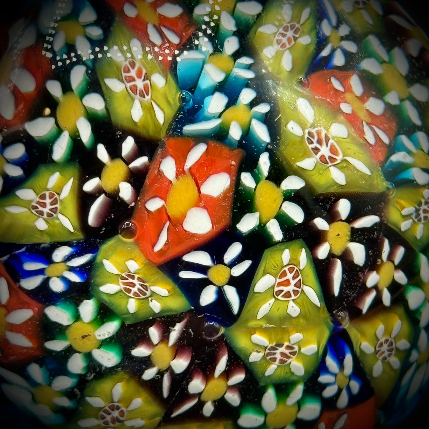 Stunning Millifiori Murano Glass Paperweight