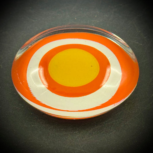 Vintage Gulla Glass Sweden Paperweight with Original Label
