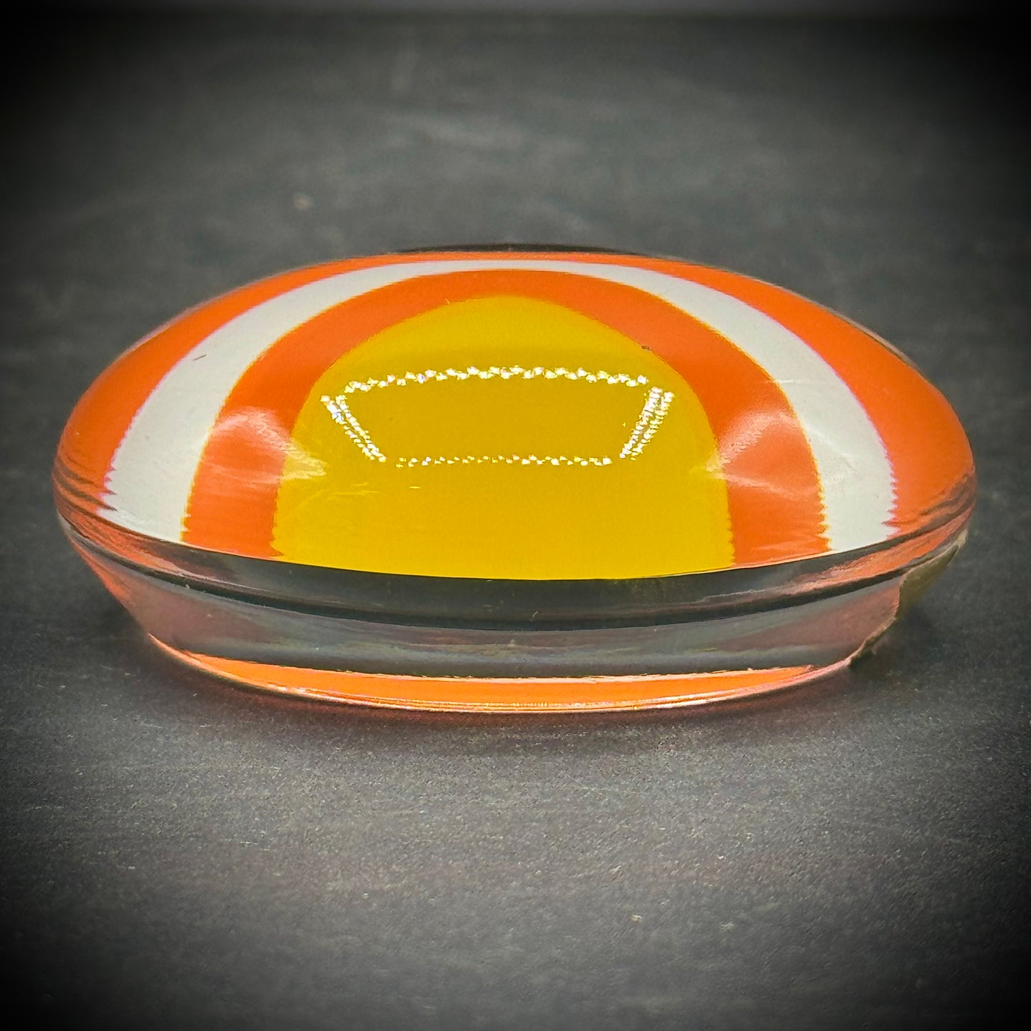 Vintage Gulla Glass Sweden Paperweight with Original Label
