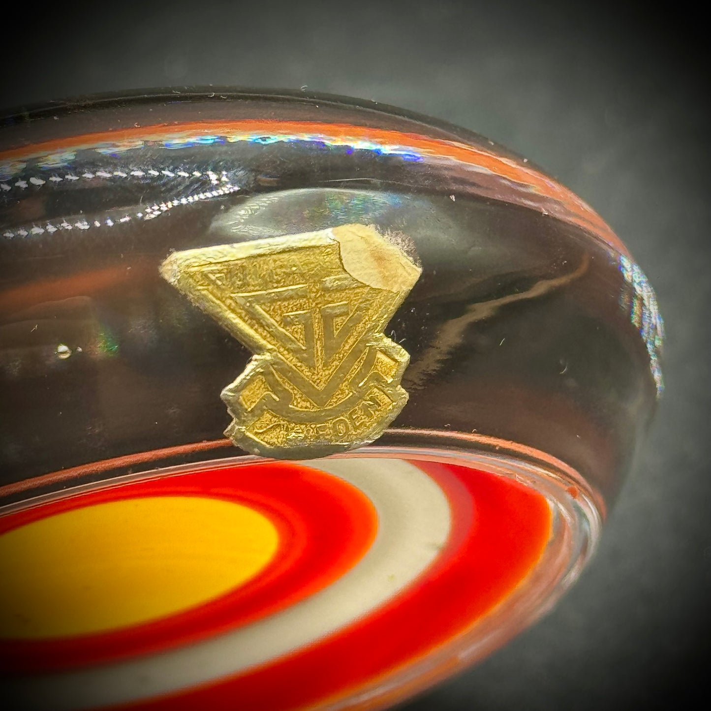 Vintage Gulla Glass Sweden Paperweight with Original Label