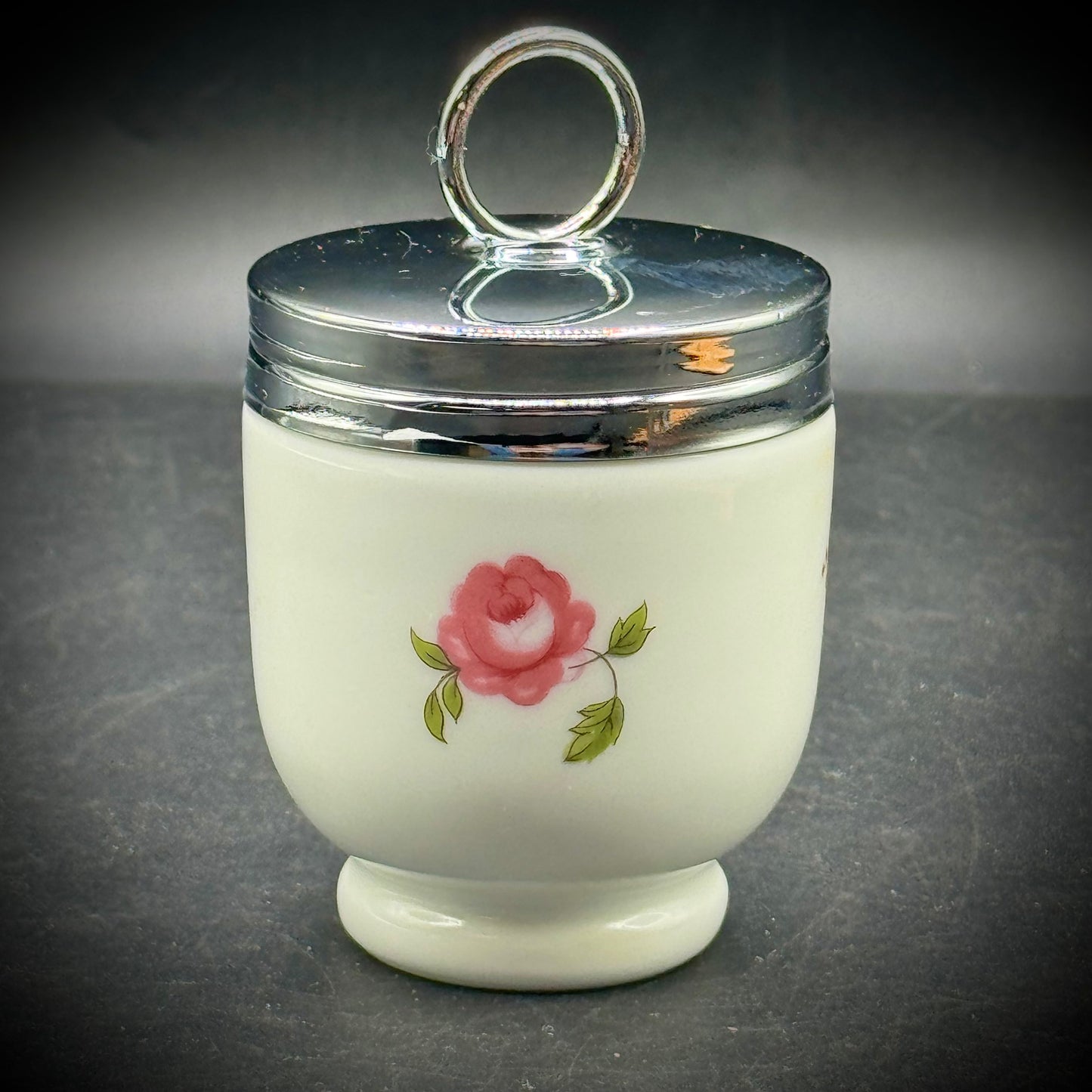 Vintage Royal Doulton Small Egg Coddler with Flower Motif