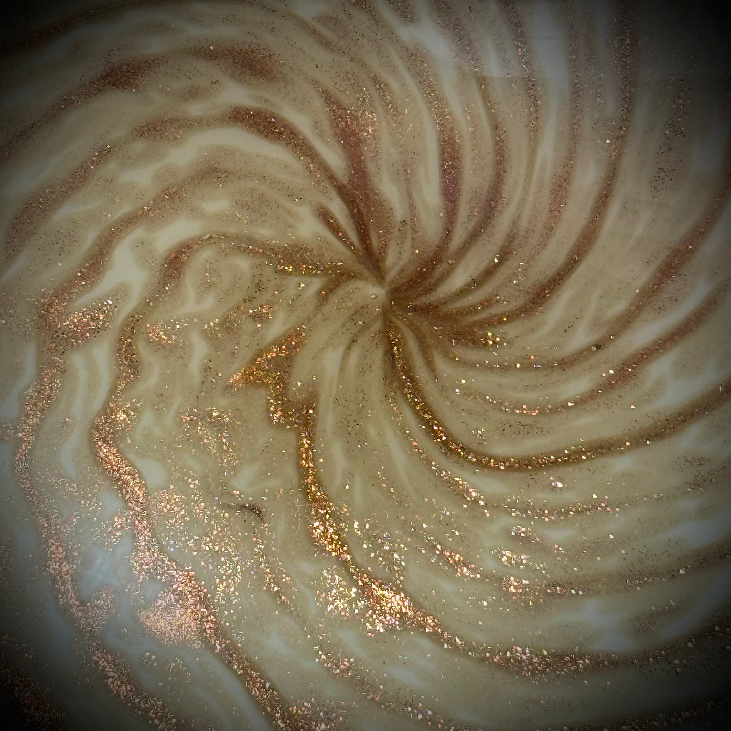Hand Blown Murano Glass Bowl with Gold Fleck & Swirl Design