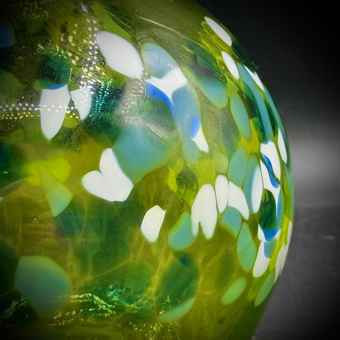 Signed & Hand Blown Art Glass Vase