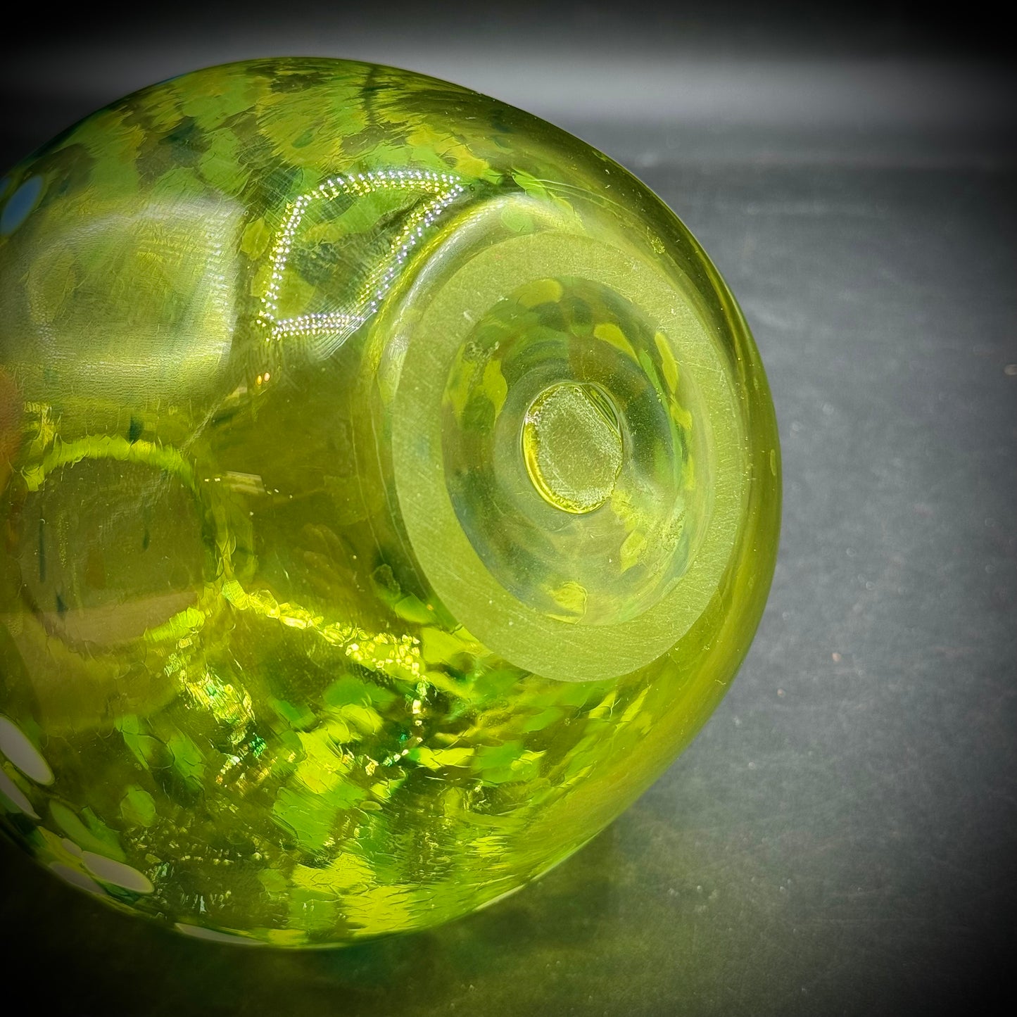 Signed & Hand Blown Art Glass Vase