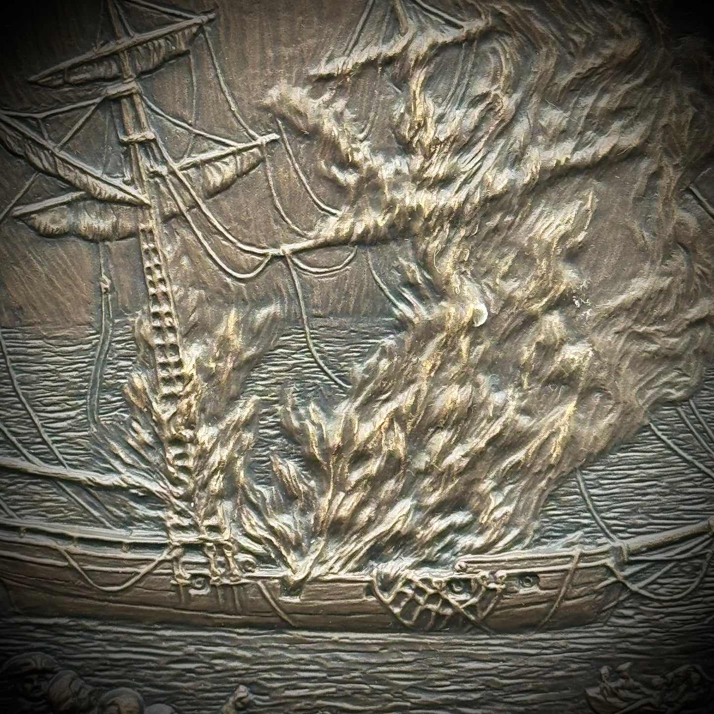 RARE Numbered 1972 Gaspee Affair Heavy Bronze Plate