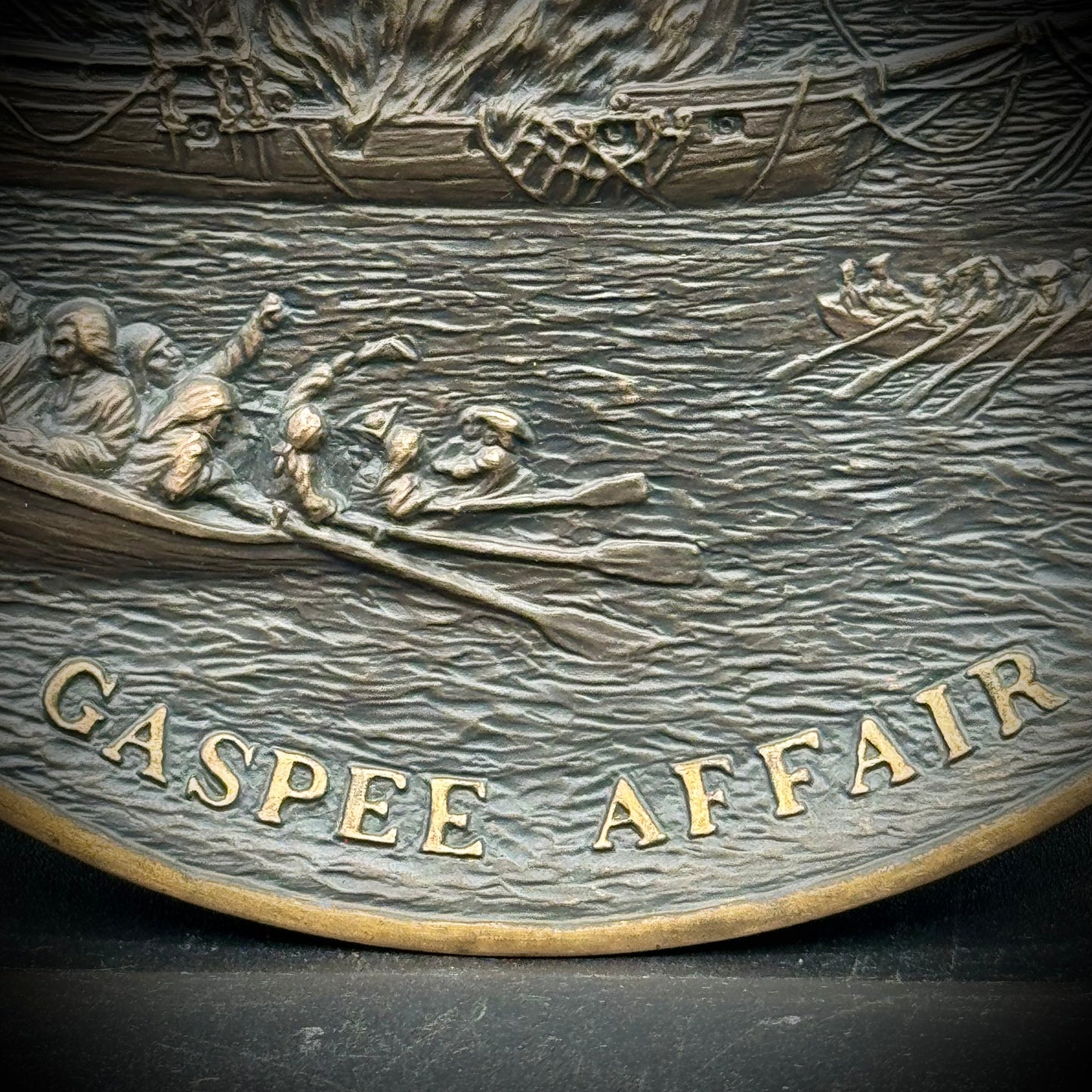 RARE Numbered 1972 Gaspee Affair Heavy Bronze Plate