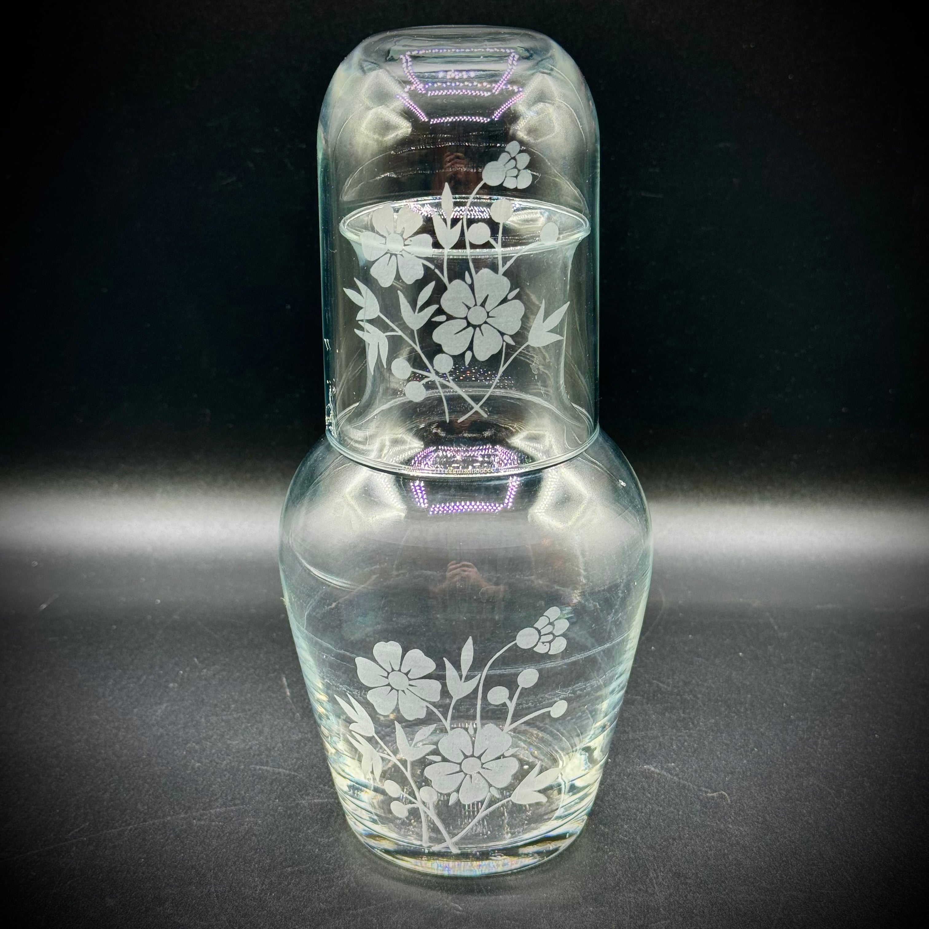 Vintage Crystal Clear Industries Etched Tumble Up – Picker Road Boutique