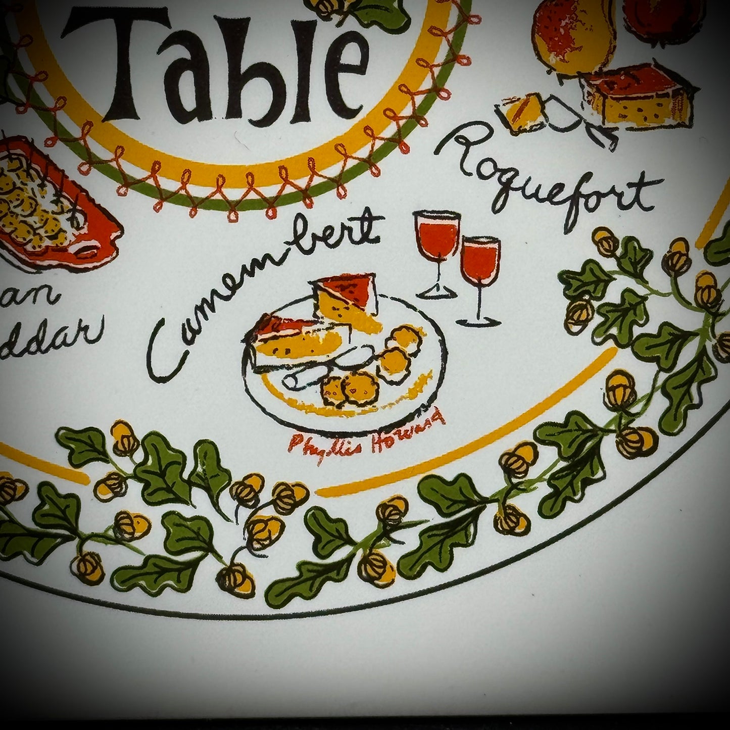 Vintage Screencraft Massachusetts "Cheese Table" Tile/Trivet