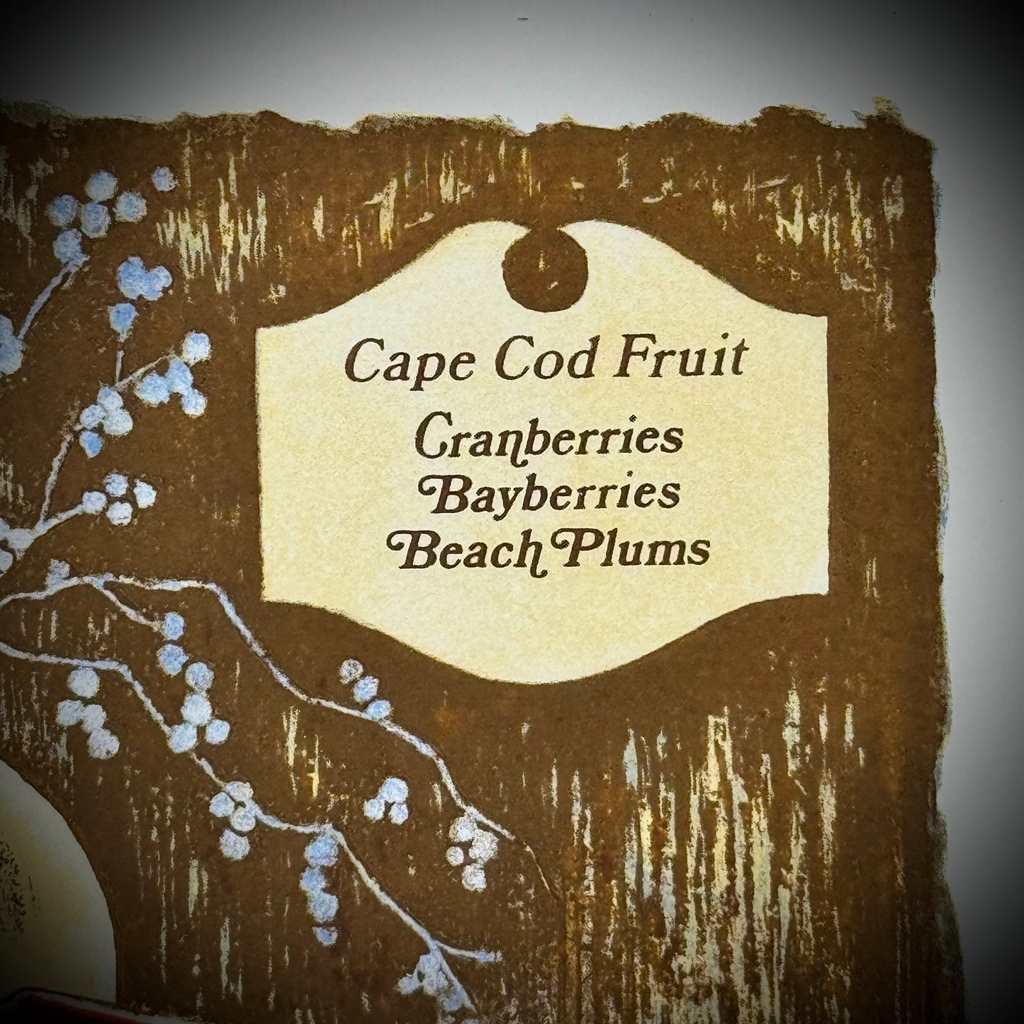 Vintage Screencraft Massachusetts "Cape Cod Cranberries" Tile/Trivet