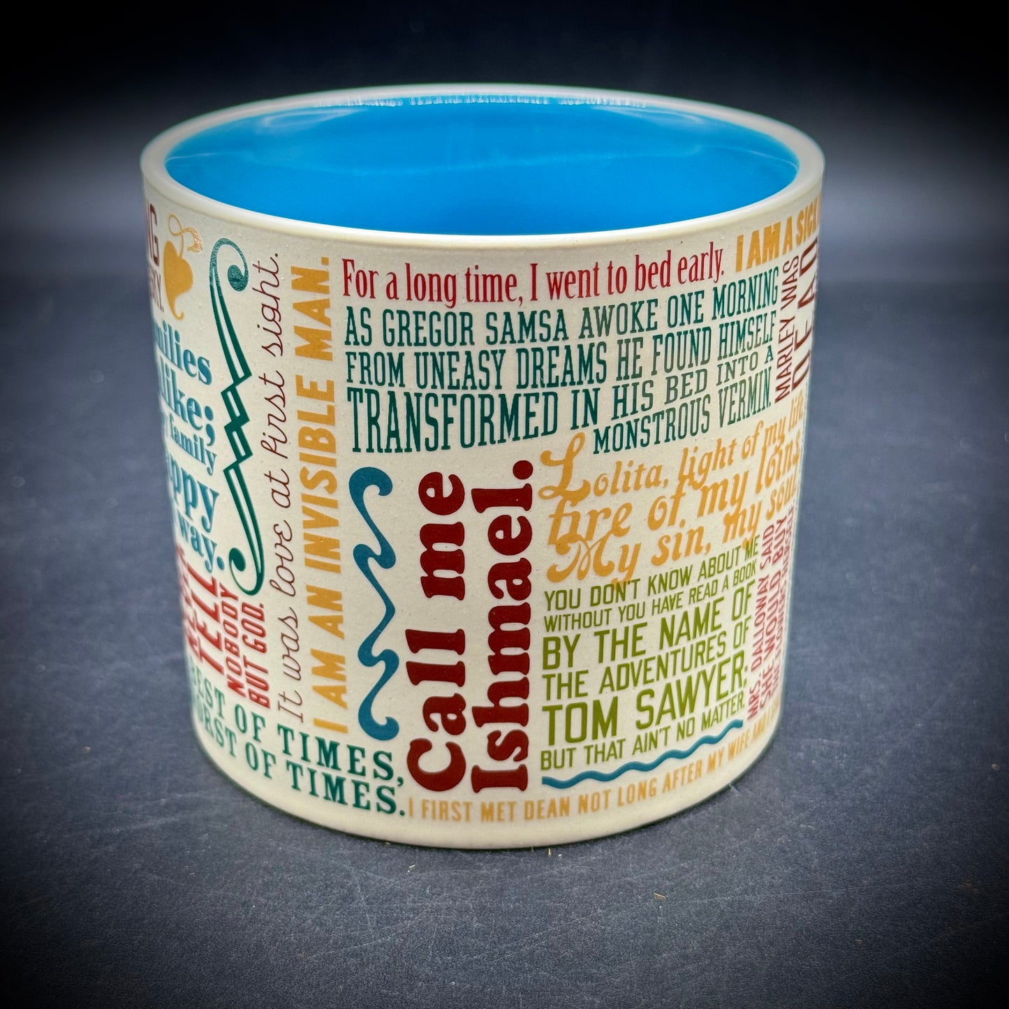 Unemployed Philosophers Guild "First Lines" Coffee Mug