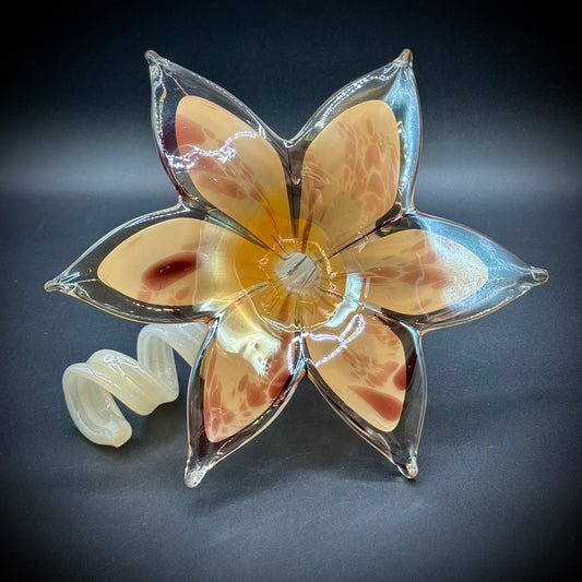 Stunning Large Murano Glass Flower with Free Form Base