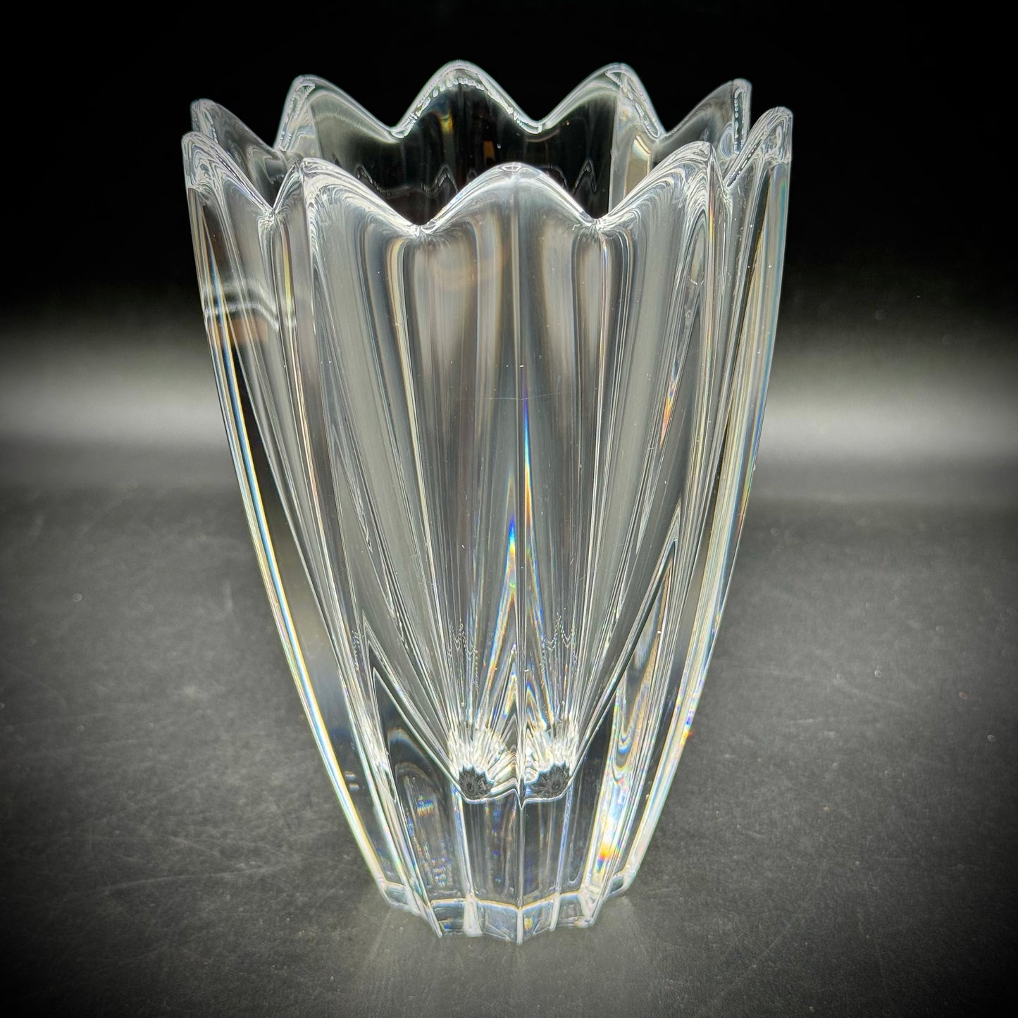 Beautiful Orrefors Sweden Crystal Tulip Vase