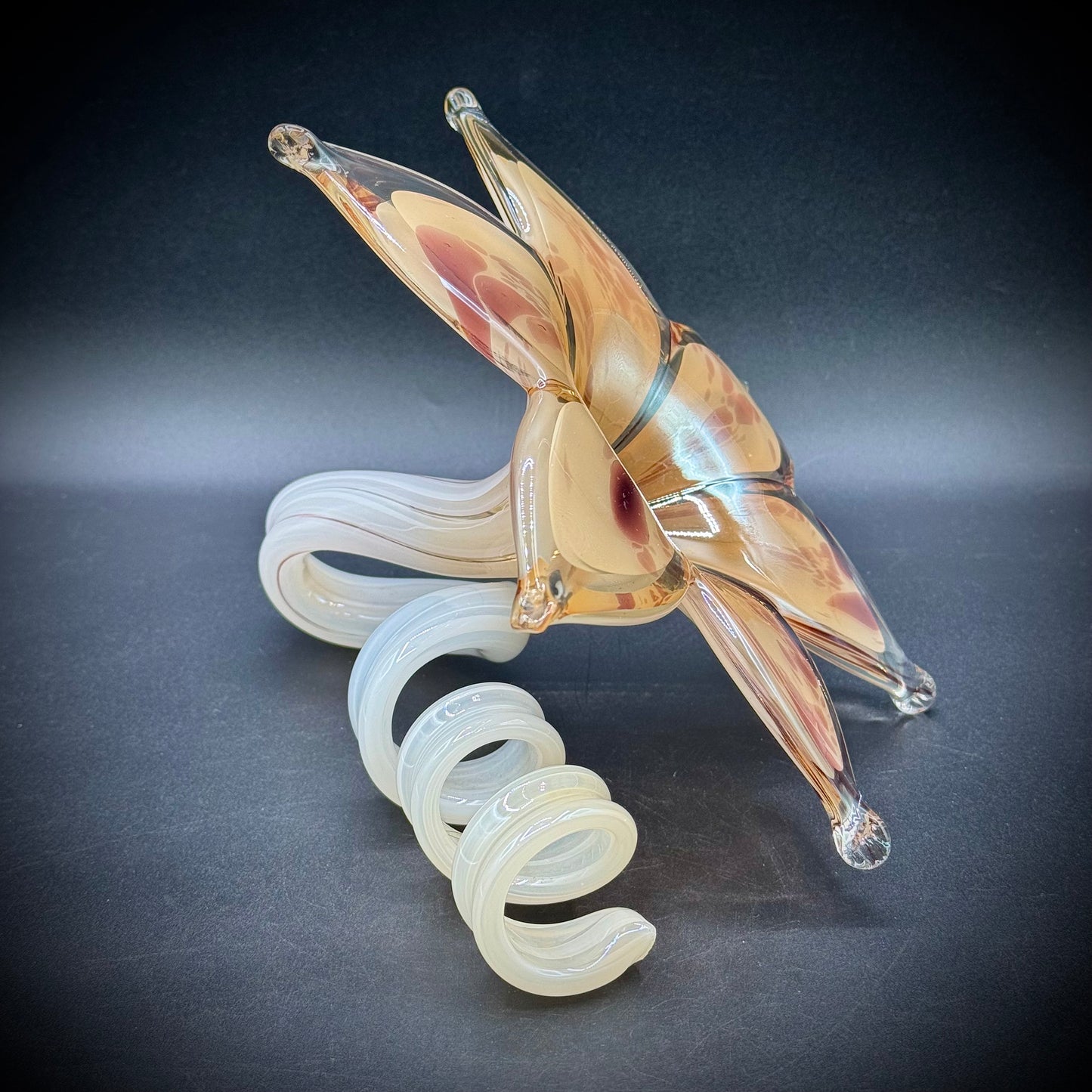 Stunning Large Murano Glass Flower with Free Form Base