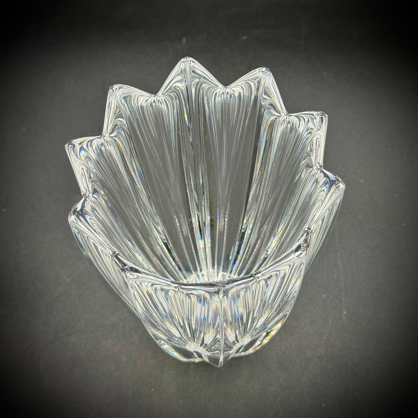 Beautiful Orrefors Sweden Crystal Tulip Vase