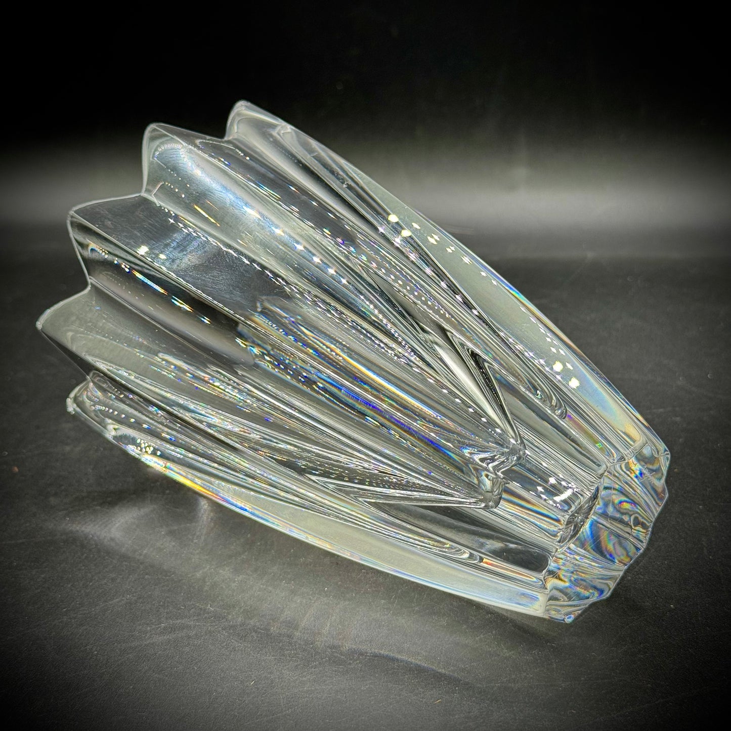 Beautiful Orrefors Sweden Crystal Tulip Vase