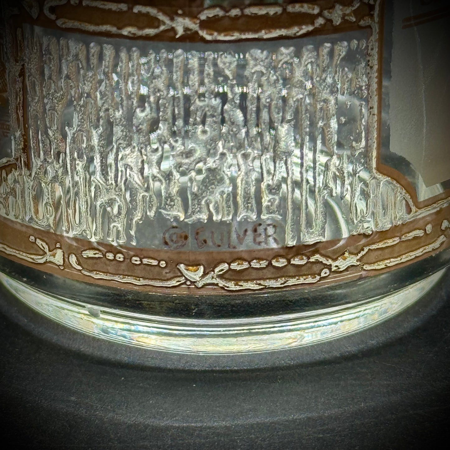 Vintage Culver Space Needle Seattle Gold Accented Glass Mug