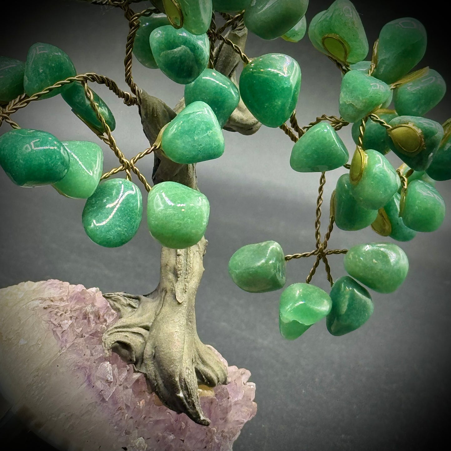 Beautiful Jade & Lavender Quartz Tree