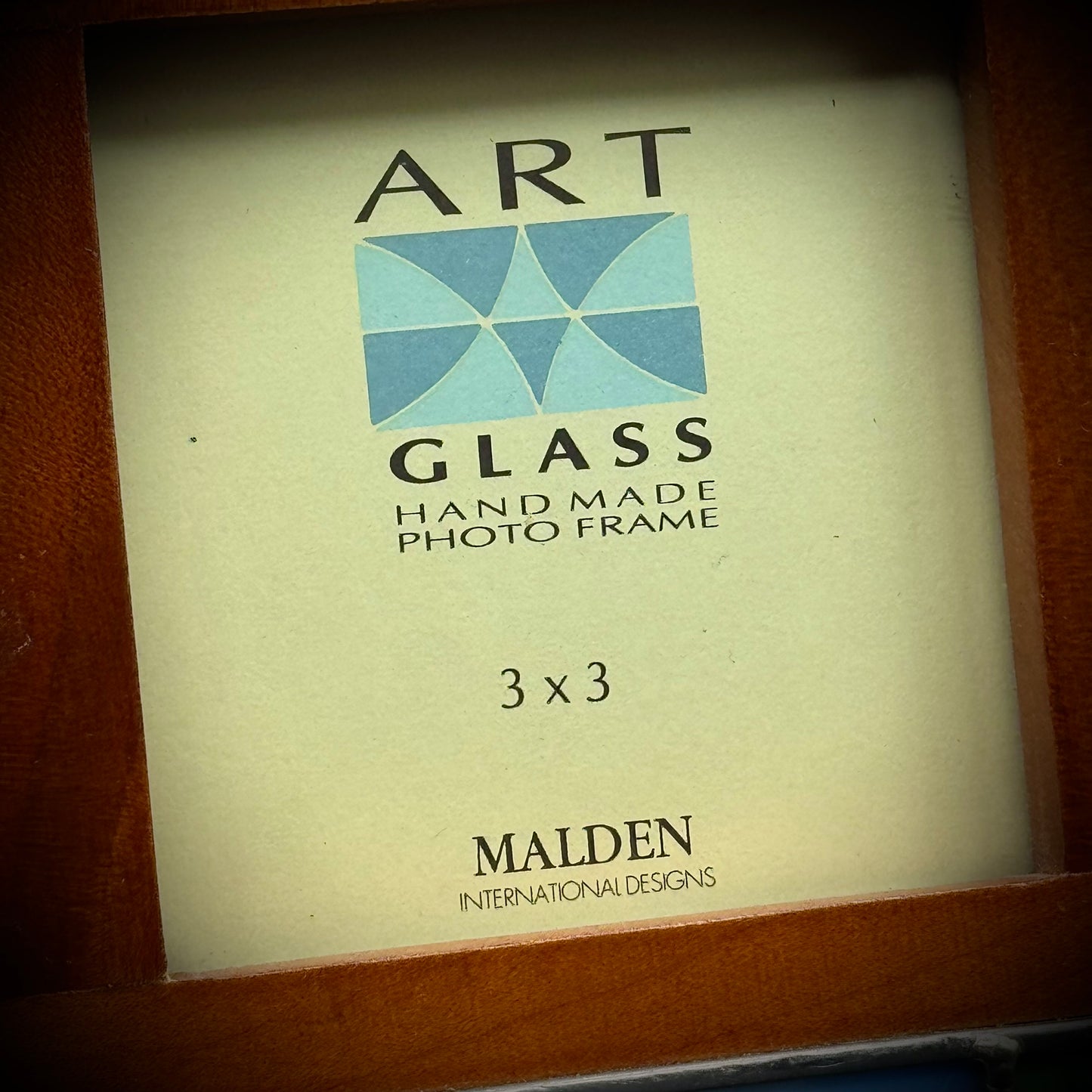 Hand Made Wood & Art Glass Frame by Malden