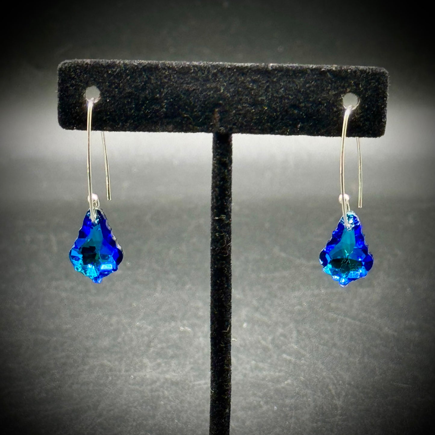 Hand Crafted Sosie Designs Sterling Silver & Crystal Earrings Made in USA