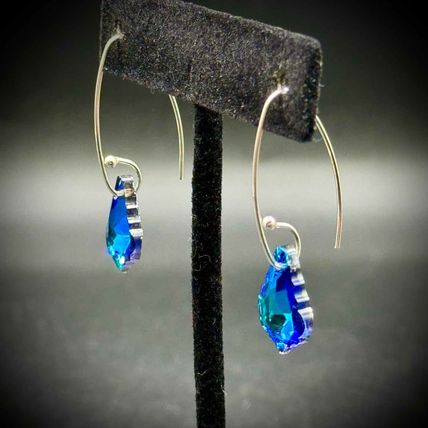 Hand Crafted Sosie Designs Sterling Silver & Crystal Earrings Made in USA