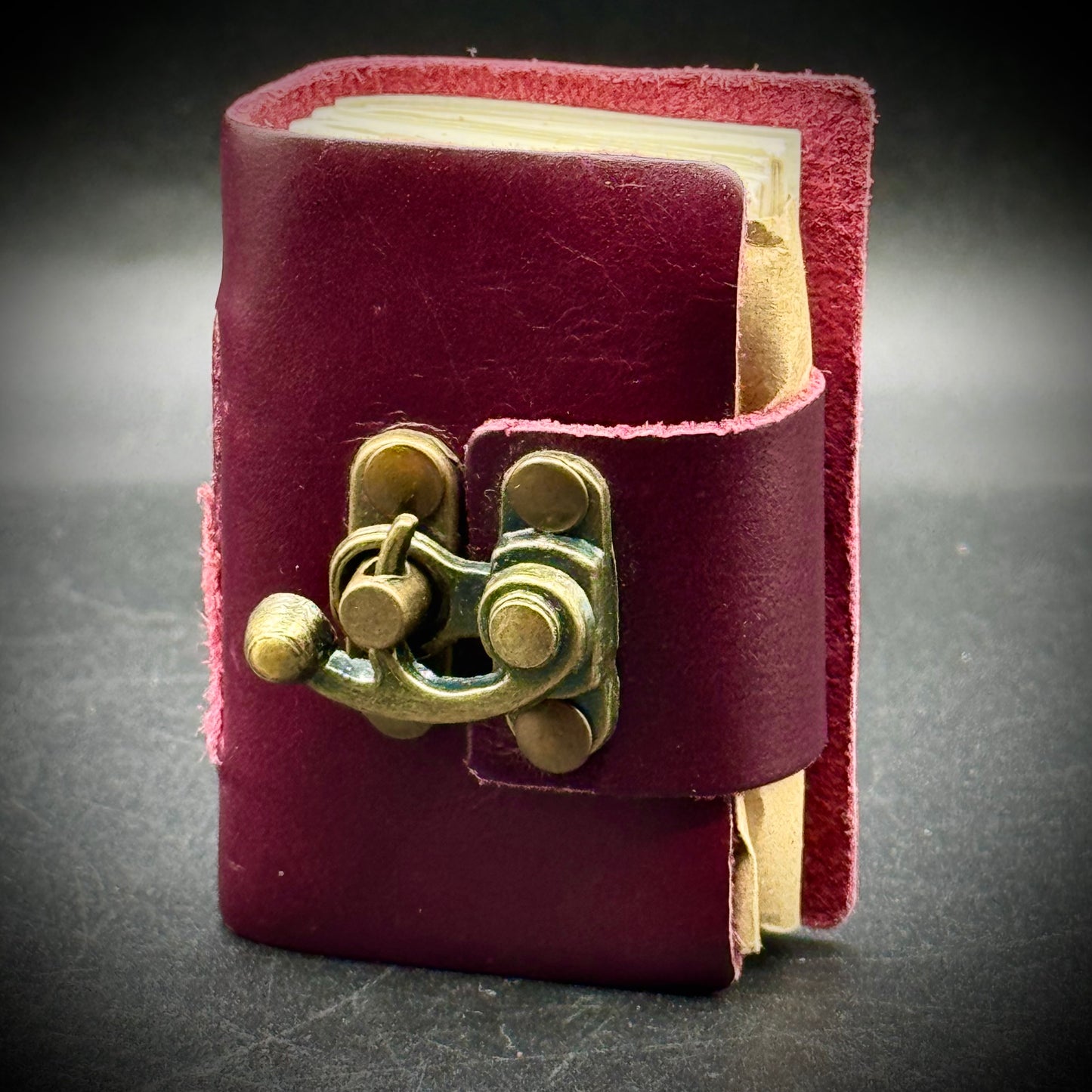 Artisan Hand Made Small Leather Journal with Locking Clasp