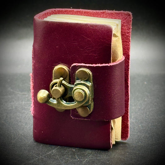 Artisan Hand Made Small Leather Journal with Locking Clasp
