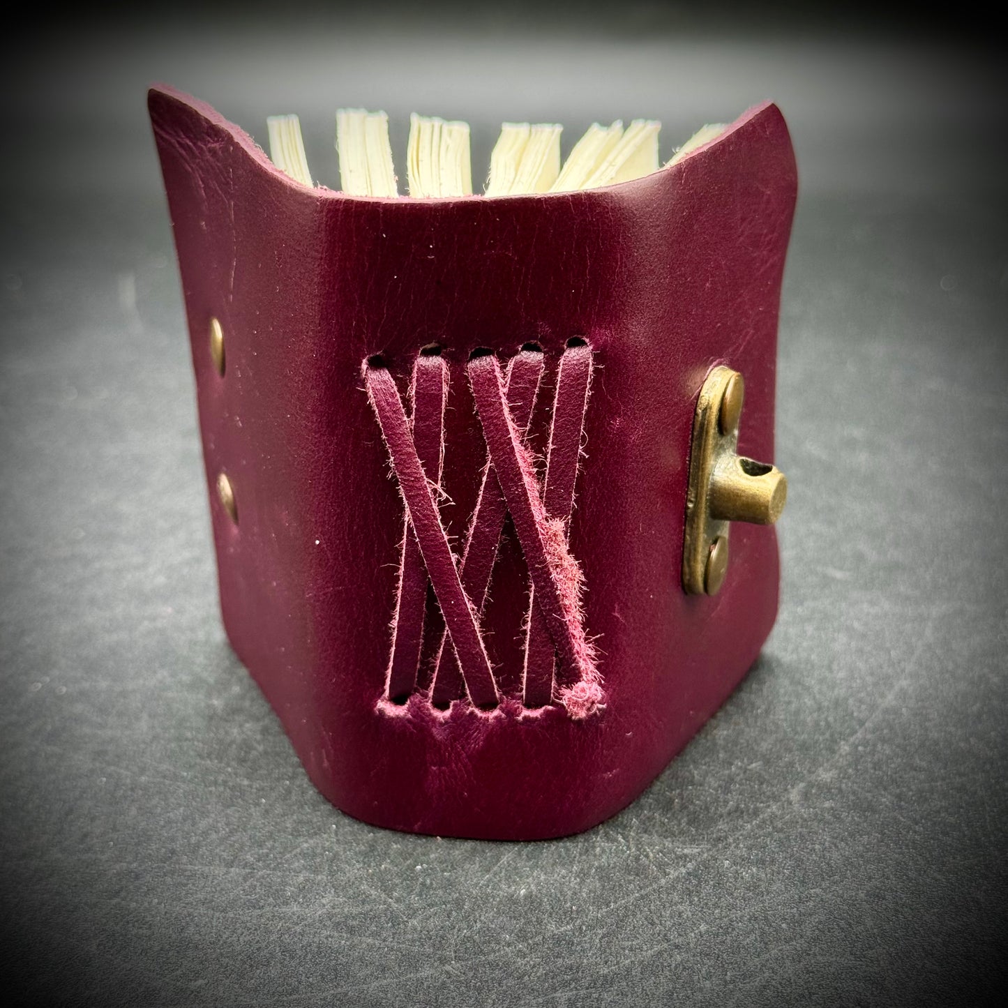Artisan Hand Made Small Leather Journal with Locking Clasp