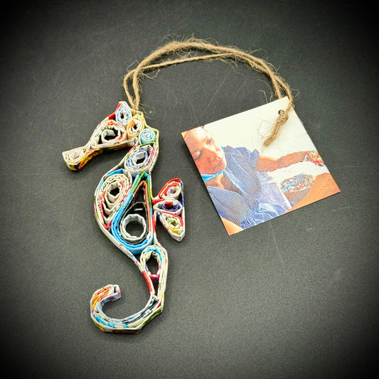 Hand Crafted Hanging Seahorse