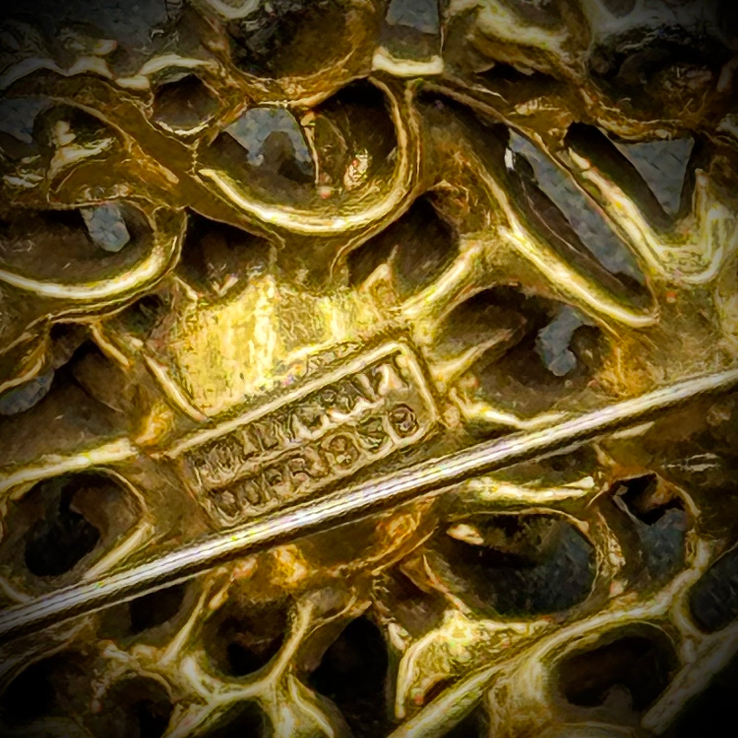 Stunning 1958 Hollycraft Cats Eye & Rhinestone Brooch