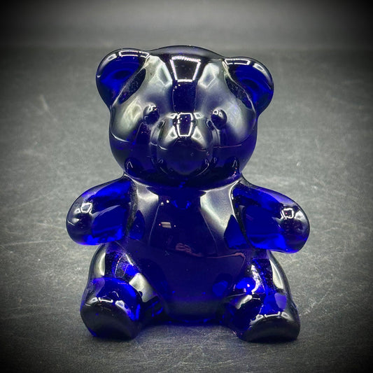 Vintage Oneida Cobalt Blue Teddy Bear Paperweight