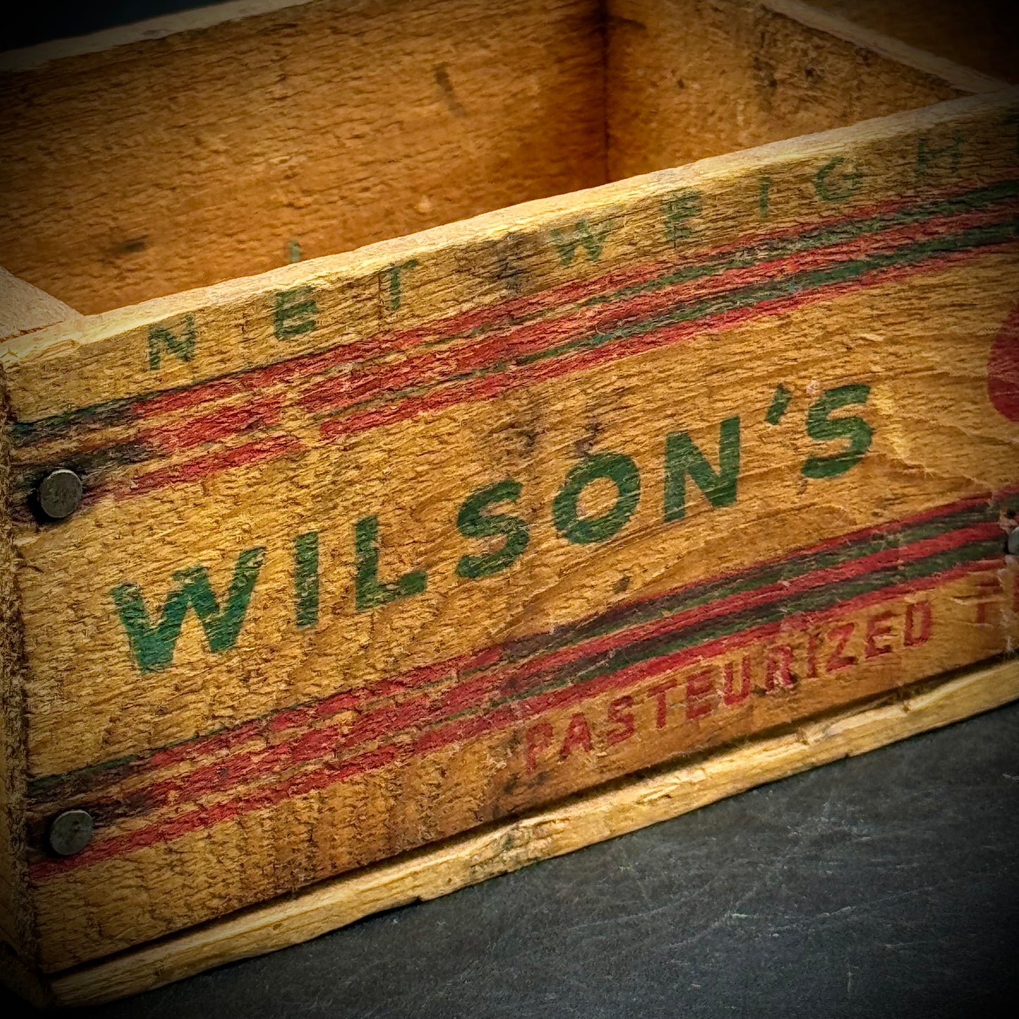 Vintage Two Section Wood Wilson's Certified Cheese Box